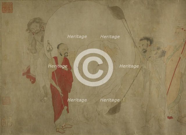 Washing the White Elephant, Ming dynasty (1369-1644), late 16th century. Creator: Unknown.