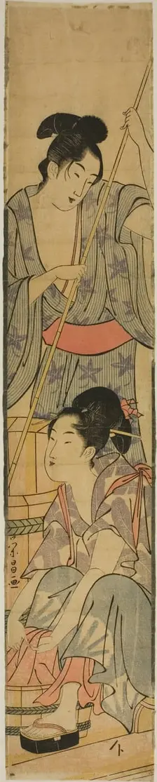 Washing Clothes, c. 1780/1800. Creator: Chokosai Eisho