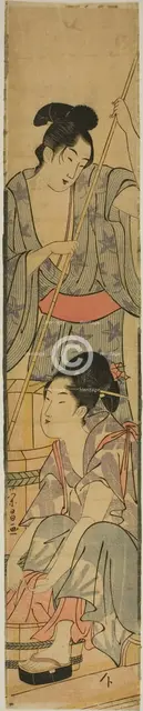 Washing Clothes, c. 1780/1800. Creator: Chokosai Eisho.