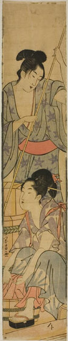 Washing Clothes, c. 1780/1800. Creator: Chokosai Eisho
