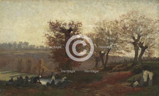 Washing Day, Brittany, 1882. Creator: Kitty Lange Kielland.