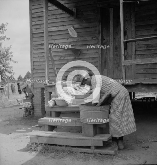 Washing facilities on a Greene County, Georgia, tenant farm, 1937. Creator: Dorothea Lange.