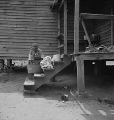Washing facilities on a Greene County, Georgia, tenant farm, 1937. Creator: Dorothea Lange