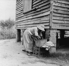 Washing facilities on a Greene County, Georgia, tenant farm, 1937. Creator: Dorothea Lange