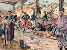 Washing for the Soldiers, Douarnenex 1915. Artist: William Douglas Almond