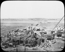 Washing gear and floors at a mine, South Africa, c1890