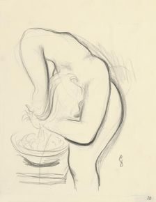 Washing Hair, 1937. Creator: Mikulas Galanda