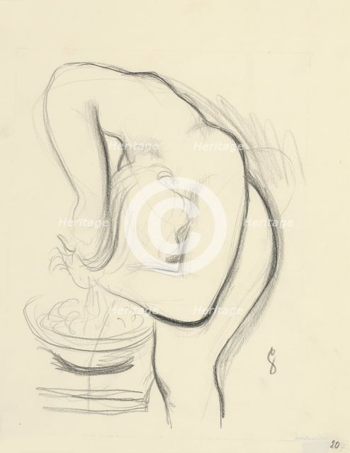 Washing Hair, 1937. Creator: Mikulas Galanda.