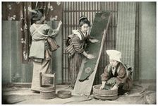 Washing kimonos, Japan, 1904