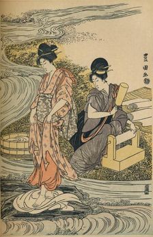 Washing Linen c1800. Artist: Utagawa Toyokuni