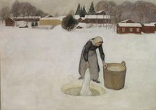 Washing on the Ice, 1900. Creator: Pekka Halonen