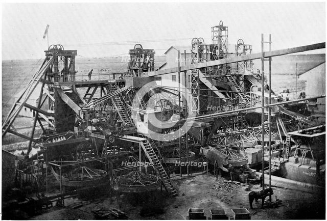 Washing plant at De Beers diamond mines, Kimberley, South Africa, c1900.  Artist: Anon