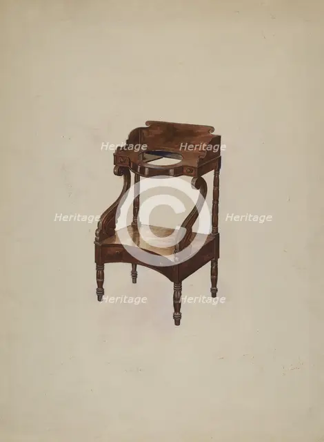 Washstand, c. 1941. Creator: Anne B. Trepagnier.