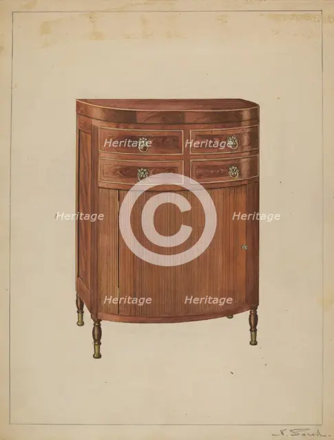 Washstand, c. 1936. Creator: Nicholas Gorid.