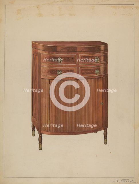 Washstand, c. 1936. Creator: Nicholas Gorid.
