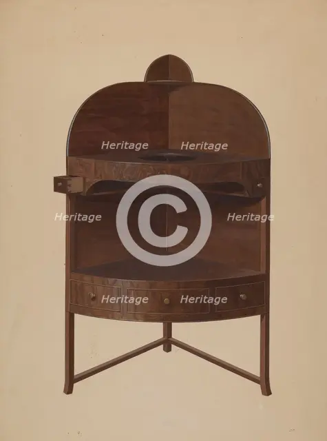 Washstand, c. 1939. Creator: Henry Moran.