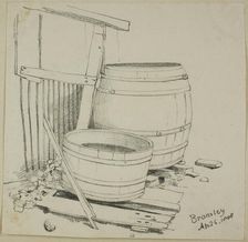 Washtub and Barrel, 1808/47. Creator: Joshua Cristall