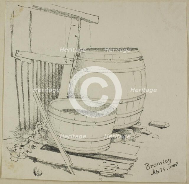Washtub and Barrel, 1808/47. Creator: Joshua Cristall.