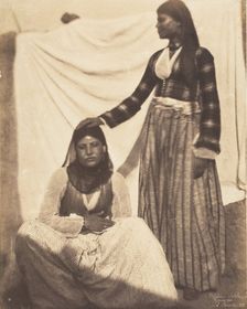 Wassileh and Lhedeh, Ghawagea, 1852. Creator: Ernest Benecke