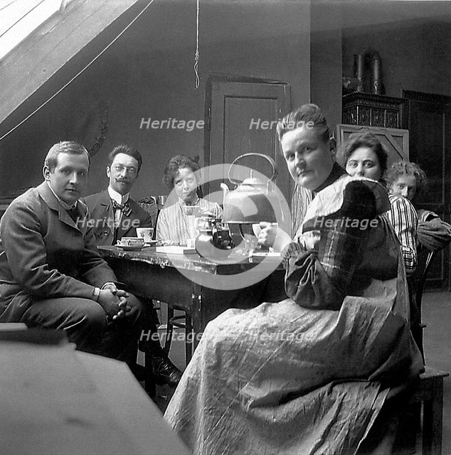 Wassily Kandinsky and Wilhelm Huesgen with the art group "Phalanx", 1902.