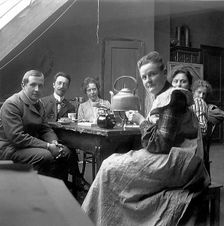 Wassily Kandinsky and Wilhelm Huesgen with the art group "Phalanx", 1902