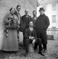 Wassily Kandinsky with group of artists from the Blue Rider, 1911-1912