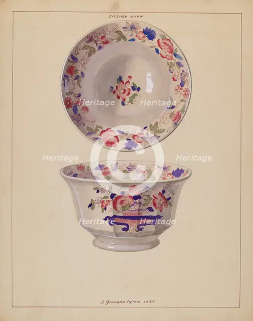 Waste Bowl, 1936. Creator: J. Howard Iams.