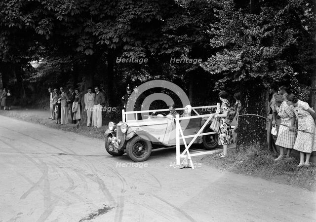 WC Butler's Singer B37, winner of a premier award at the MCC Torquay Rally, July 1937. Artist: Bill Brunell.