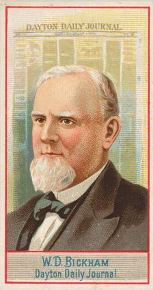 W.D. Bickham, Dayton Daily Journal, from the American Editors series (N1) for Allen & Gint..., 1887. Creator: Allen & Ginter