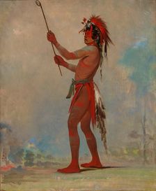 We-chúsh-ta-dóo-ta, Red Man, a Distinguished Ball Player, 1835. Creator: George Catlin