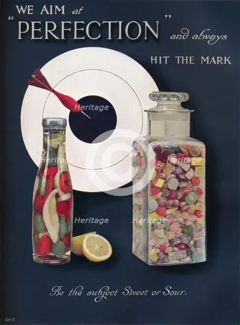 'We Aim at Perfection and always hit the mark', 1907. Artist: John Swain & Son.