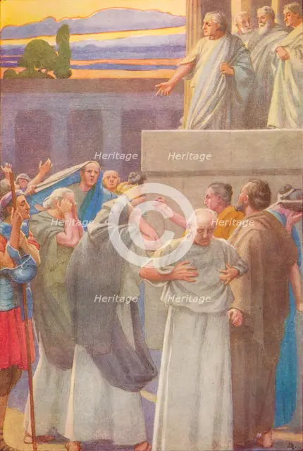 'We are beaten, o Romans, in a great battle, our army is destroyed', c1912 (1912). Artist: Unknown.