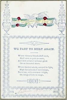 We Part to Meet Again (valentine), c.1830. Creator: Unknown