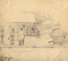 We're packing up, 2nd half of 19th century. Creator: Mikhail Znamensky