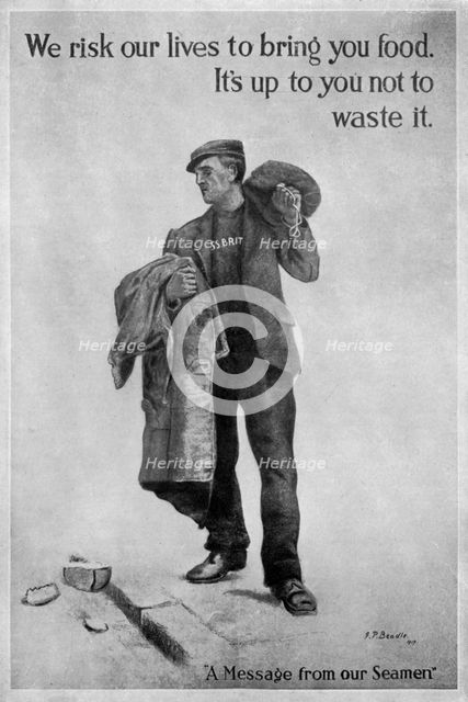 'We risk our lives...', First World War poster, 1917, (c1920). Artist: James Prinsep Beadle