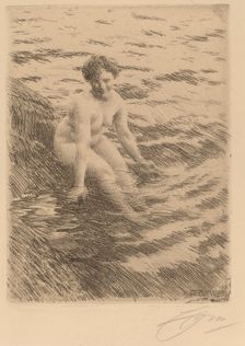 Wet, 1911. Creator: Anders Leonard Zorn