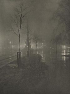 Wet Night, Columbus Circle, New York, 1899. Creator: William A. Fraser