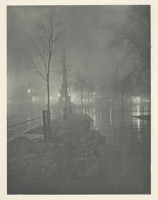 Wet Night, Columbus Circle, New York, c. 1897. Creator: William A. Fraser