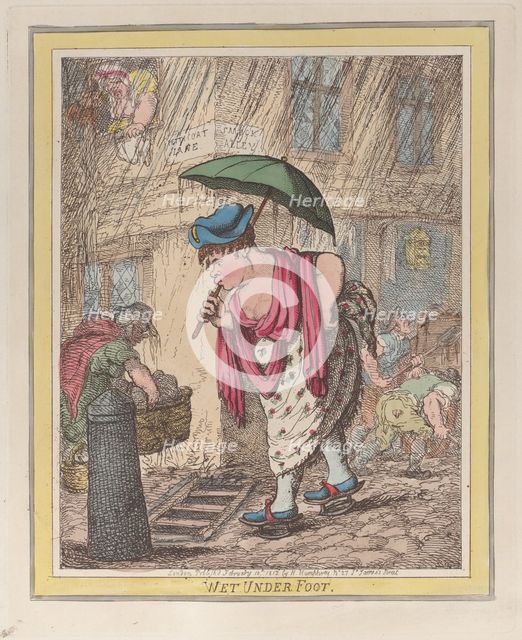 Wet Under Foot, February 10, 1812., February 10, 1812. Creator: Thomas Rowlandson.