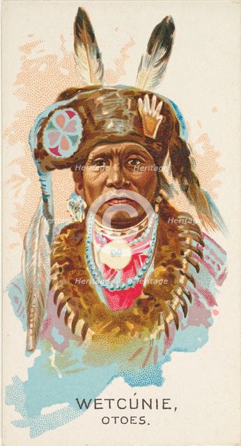 Wetcunie, Otoes, from the American Indian Chiefs series (N2) for Allen & Ginter Cigarettes..., 1888. Creator: Allen & Ginter.