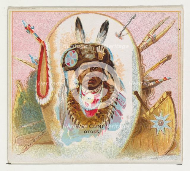 Wetcunie, Otoes, from the American Indian Chiefs series (N36) for Allen & Ginter Cigarette..., 1888. Creator: Allen & Ginter.
