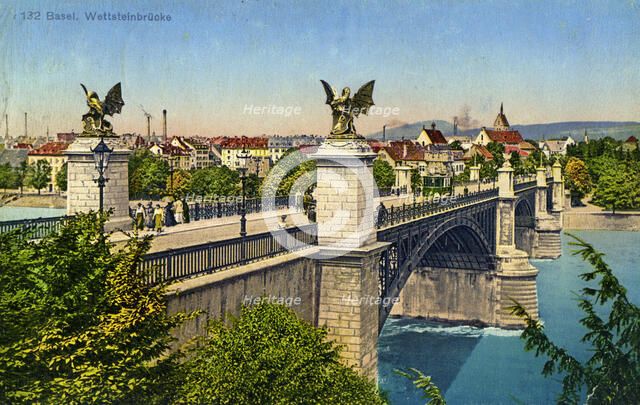 Wettstein Bridge, Basel, Switzerland, c1936. Artist: Unknown