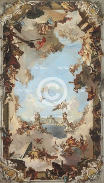 Wealth and Benefits of the Spanish Monarchy under Charles III, 1762. Creator: Giovanni Battista Tiepolo.