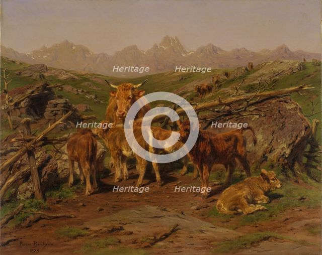 Weaning the Calves, 1879. Creator: Rosa Bonheur.