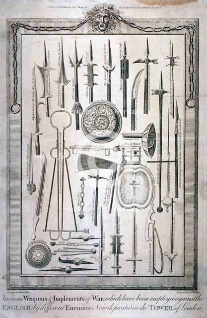 Weapons kept at the Tower of London, c1800. Artist: G Walker