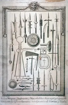 Weapons kept at the Tower of London, c1800. Artist: G Walker