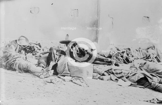 Weary and wounded rebels, Lerdo, 1914. Creator: Bain News Service.