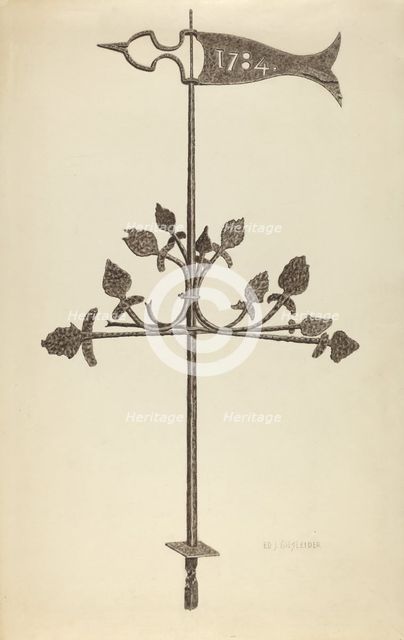 Weather Vane, 1935/1942. Creator: E J Gilsleider.
