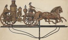 Weather Vane: Model Fire Engine, c. 1937. Creator: Beverly Chichester