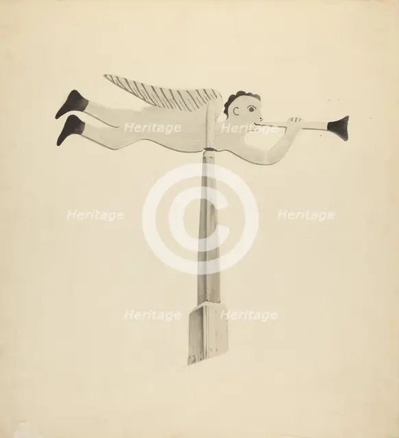 Weather Vane - Angel Gabriel, c. 1938. Creator: Howard Weld.